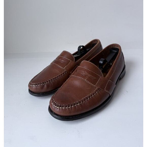 Cole Haan Mens Size 10 Brown Douglas Penny Loafers Leather Slip​ - Picture 1 of 8